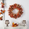 image:imageNearly Natural 30in Autumn Pumpkin with Decorative Bows Artificial Fall Wreath
