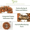 image:imageNearly Natural 30in Halloween Burlap Ribbon Wreath