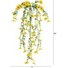 image:imageNearly Natural 30in UV Resistant Artificial Daisy Hanging Plant IndoorOutdoor  Set of 6Assorted 1