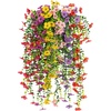 image:imageNearly Natural 30in UV Resistant Artificial Daisy Hanging Plant IndoorOutdoor  Set of 6Assorted 1