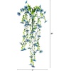 image:imageNearly Natural 30in UV Resistant Artificial Daisy Hanging Plant IndoorOutdoor  Set of 6Blue