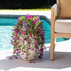image:imageNearly Natural 30in UV Resistant Artificial Daisy Hanging Plant IndoorOutdoor  Set of 6Light Purple