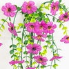 image:imageNearly Natural 30in UV Resistant Artificial Daisy Hanging Plant IndoorOutdoor  Set of 6Light Purple
