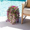 image:imageNearly Natural 30in UV Resistant Artificial Daisy Hanging Plant IndoorOutdoor  Set of 6Light Purple