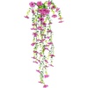 image:imageNearly Natural 30in UV Resistant Artificial Daisy Hanging Plant IndoorOutdoor  Set of 6Light Purple