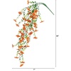 image:imageNearly Natural 30in UV Resistant Artificial Daisy Hanging Plant IndoorOutdoor  Set of 6Orange