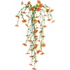 image:imageNearly Natural 30in UV Resistant Artificial Daisy Hanging Plant IndoorOutdoor  Set of 6Orange