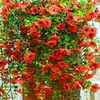 image:imageNearly Natural 30in UV Resistant Artificial Daisy Hanging Plant IndoorOutdoor  Set of 6Orange