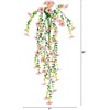image:imageNearly Natural 30in UV Resistant Artificial Daisy Hanging Plant IndoorOutdoor  Set of 6Pink