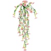 image:imageNearly Natural 30in UV Resistant Artificial Daisy Hanging Plant IndoorOutdoor  Set of 6Pink