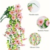 image:imageNearly Natural 30in UV Resistant Artificial Daisy Hanging Plant IndoorOutdoor  Set of 6Pink