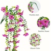 image:imageNearly Natural 30in UV Resistant Artificial Daisy Hanging Plant IndoorOutdoor  Set of 6Purple