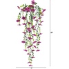 image:imageNearly Natural 30in UV Resistant Artificial Daisy Hanging Plant IndoorOutdoor  Set of 6Purple