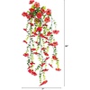 image:imageNearly Natural 30in UV Resistant Artificial Daisy Hanging Plant IndoorOutdoor  Set of 6Red