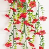 image:imageNearly Natural 30in UV Resistant Artificial Daisy Hanging Plant IndoorOutdoor  Set of 6Red