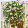 image:imageNearly Natural 30in UV Resistant Artificial Daisy Hanging Plant IndoorOutdoor  Set of 6White