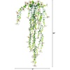 image:imageNearly Natural 30in UV Resistant Artificial Daisy Hanging Plant IndoorOutdoor  Set of 6White