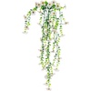 image:imageNearly Natural 30in UV Resistant Artificial Daisy Hanging Plant IndoorOutdoor  Set of 6White