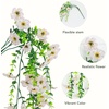image:imageNearly Natural 30in UV Resistant Artificial Daisy Hanging Plant IndoorOutdoor  Set of 6White