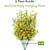 image:imageNearly Natural 30in UV Resistant Artificial Daisy Hanging Plant IndoorOutdoor  Set of 6Yellow