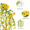 image:imageNearly Natural 30in UV Resistant Artificial Daisy Hanging Plant IndoorOutdoor  Set of 6Yellow