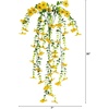 image:imageNearly Natural 30in UV Resistant Artificial Daisy Hanging Plant IndoorOutdoor  Set of 6Yellow