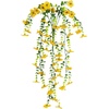 image:imageNearly Natural 30in UV Resistant Artificial Daisy Hanging Plant IndoorOutdoor  Set of 6Yellow
