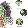 image:imageNearly Natural 30in UV Resistant Artificial Morning Glory Hanging Plant IndoorOutdoor  Set of 6Assorted 2