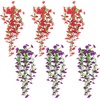 image:imageNearly Natural 30in UV Resistant Artificial Morning Glory Hanging Plant IndoorOutdoor  Set of 6Assorted 3