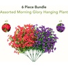 image:imageNearly Natural 30in UV Resistant Artificial Morning Glory Hanging Plant IndoorOutdoor  Set of 6Assorted 3