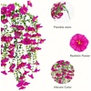 image:imageNearly Natural 30in UV Resistant Artificial Morning Glory Hanging Plant IndoorOutdoor  Set of 6Beauty