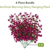 image:imageNearly Natural 30in UV Resistant Artificial Morning Glory Hanging Plant IndoorOutdoor  Set of 6Beauty