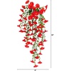 image:imageNearly Natural 30in UV Resistant Artificial Morning Glory Hanging Plant IndoorOutdoor  Set of 6Red