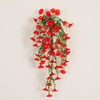 image:imageNearly Natural 30in UV Resistant Artificial Morning Glory Hanging Plant IndoorOutdoor  Set of 6Red