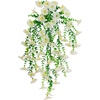 image:imageNearly Natural 30in UV Resistant Artificial Morning Glory Hanging Plant IndoorOutdoor  Set of 6White