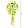 image:imageNearly Natural 30in UV Resistant Artificial Morning Glory Hanging Plant IndoorOutdoor  Set of 6Yellow