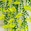 image:imageNearly Natural 30in UV Resistant Artificial Morning Glory Hanging Plant IndoorOutdoor  Set of 6Yellow