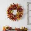 image:imageNearly Natural 32 in Artificial Autumn Oak Leaf Wreath for Home Front Door