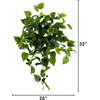 image:imageNearly Natural 32Inch UV Resistant Artificial Philodendron Hanging Plant Set of 2 Lifelike Greenery for Indoor and Outdoor Dcor