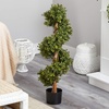 image:imageNearly Natural 33 in Artificial Boxwood Spiral Topiary Tree with Planter
