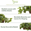 image:imageNearly Natural 34 in Artificial Pothos Ivy Plant with Ledge Basket