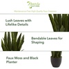 image:imageNearly Natural 35 in Artificial Sansevieria Plant with Black Planter