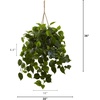 image:imageNearly Natural 36 in Artificial Philodendron Hanging Basket Outdoor Decor
