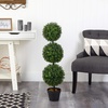 image:imageNearly Natural 36 in Artificial Triple Ball Boxwood Topiary Tree with PotGreen