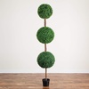 image:imageNearly Natural 36 in Artificial Triple Ball Boxwood Topiary Tree with PotGreen