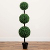 image:imageNearly Natural 36 in Artificial Triple Ball Boxwood Topiary Tree with PotGreen