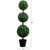 image:imageNearly Natural 36 in Artificial Triple Ball Boxwood Topiary Tree with PotGreen