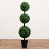 image:imageNearly Natural 36 in Artificial Triple Ball Boxwood Topiary Tree with PotGreen