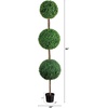 image:imageNearly Natural 36 in Artificial Triple Ball Boxwood Topiary Tree with PotGreen
