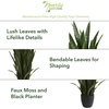 image:imageNearly Natural 38 in Sansevieria Artificial Silk Plants YellowGreen
